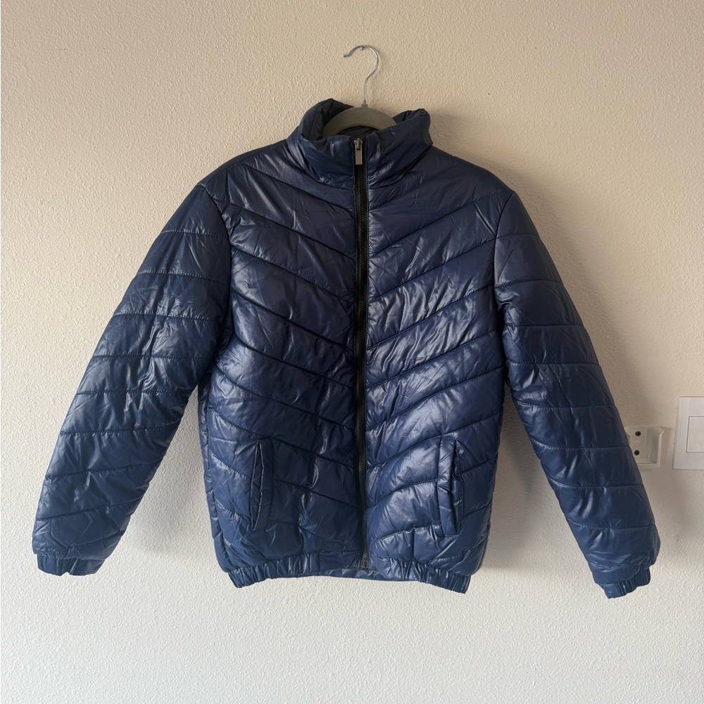 Men's Blue Quilted Jacket